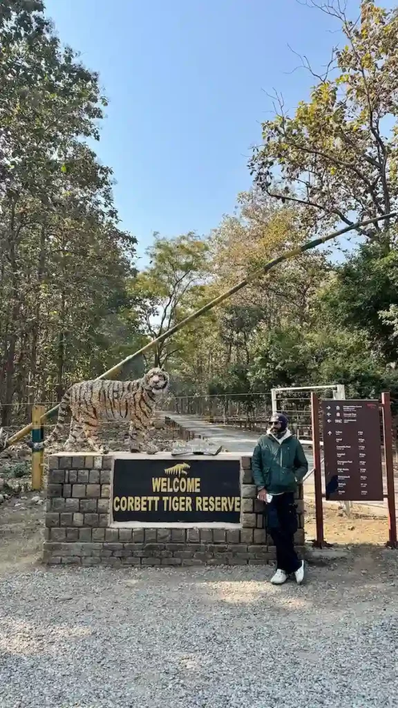 Dhikala Canter Safari entry point at Corbett Tiger Reserve before the safari begins