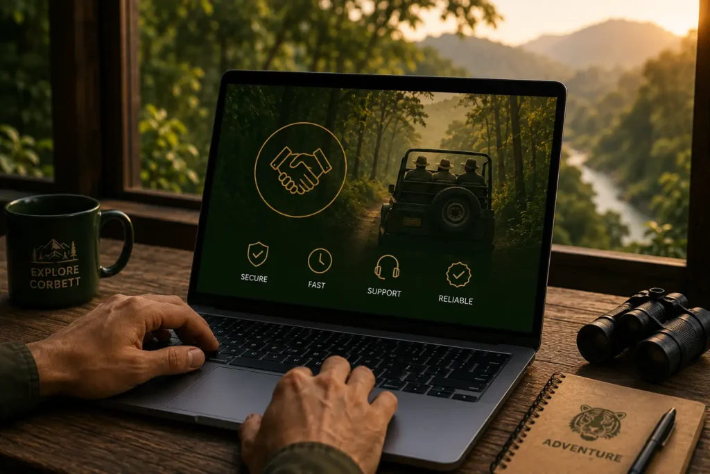 Agency vs official booking options for Jim Corbett Safari with secure online reservation, instant support, and reliable booking assistance.